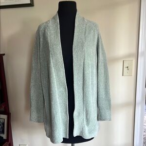LOFT  Light Green Open Cardigan